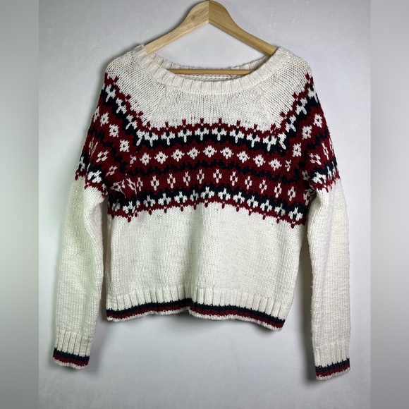 American Eagle Outfitters Sweaters - American Eagle Outfitters Women’s Large Fair Isle Chunky Knit Wool Blend Sweater